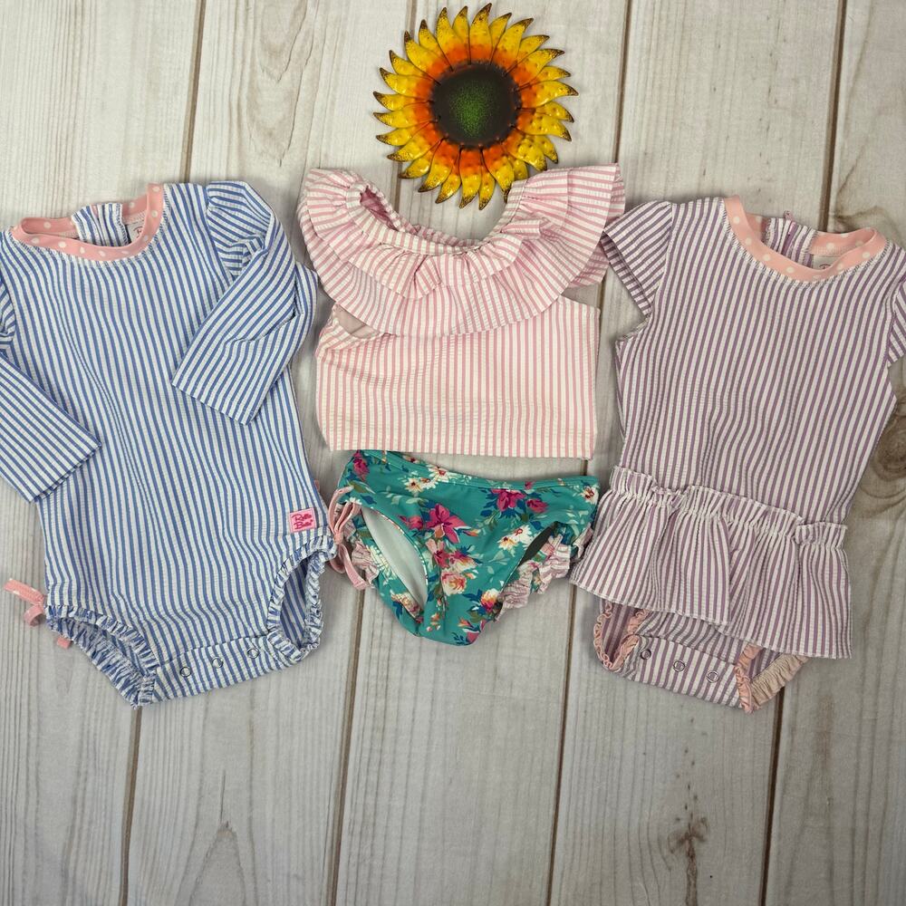 ruffle butts baby girl seersucker bundle 6-12M
